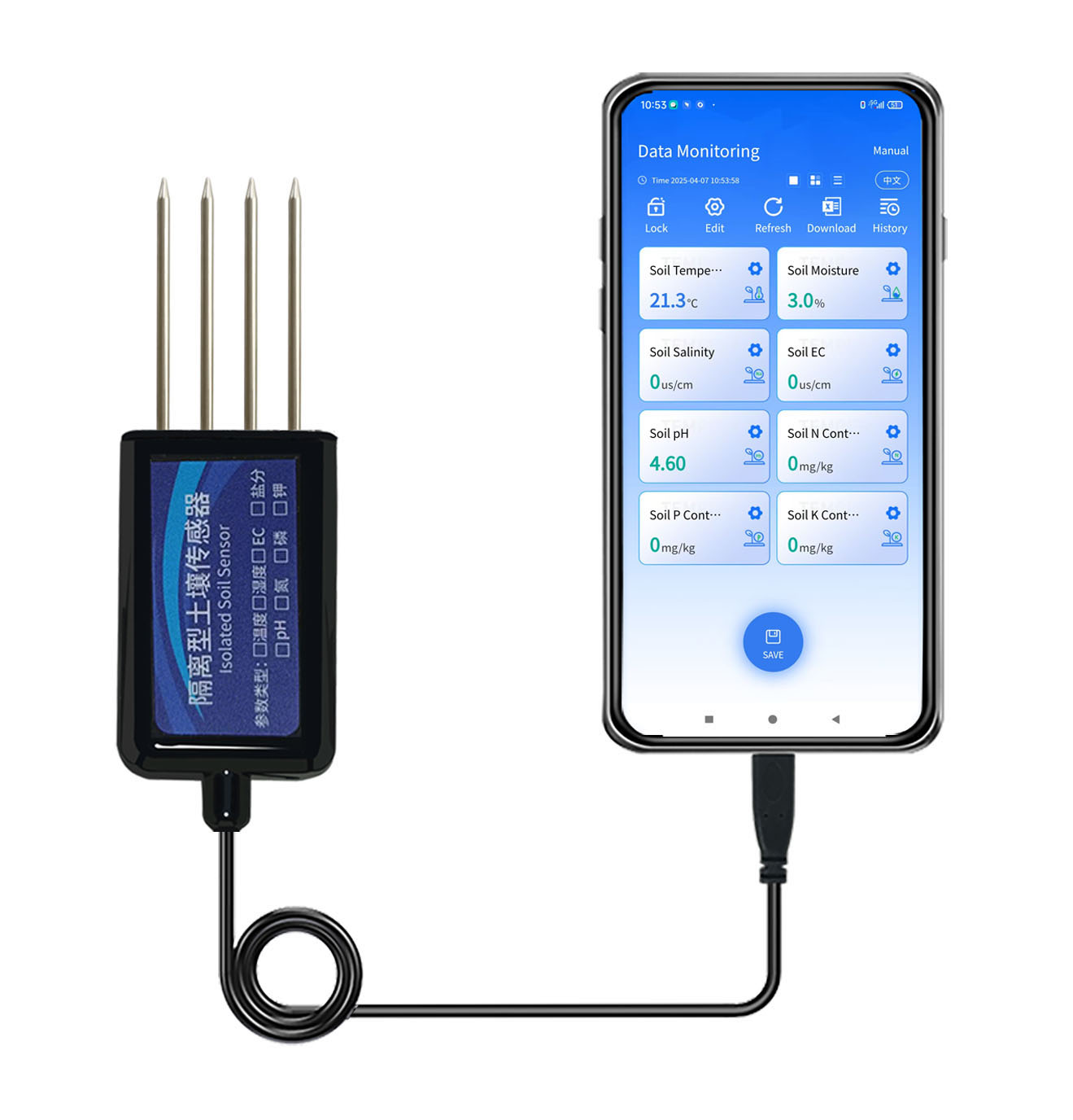 Temperature Humidity Sensor - Cyfrowy czujnik gleby 8 w 1
