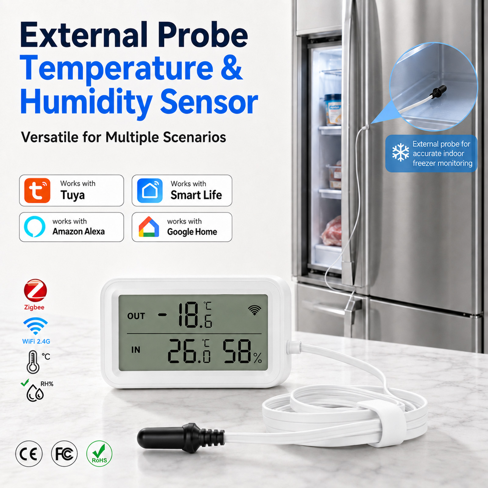 Zewnętrzny wodoodporny czujnik – Temperature Humidity Sensor recenzja i cena